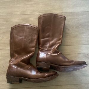 Frye Rider Pull On Boots Brown Leather Size 8